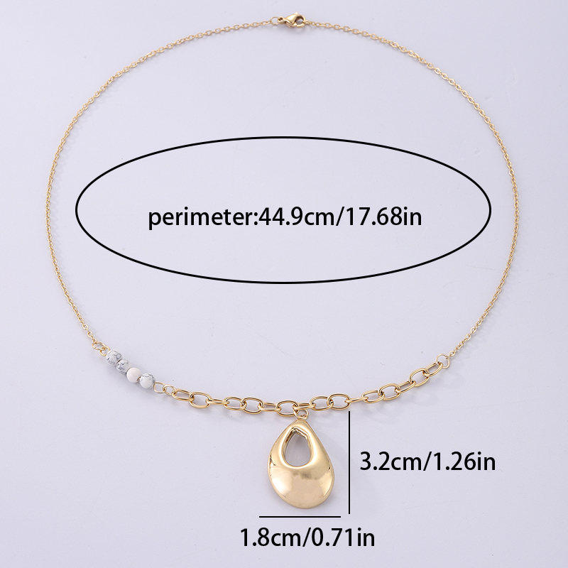 Simple Style Water Droplets Stainless Steel Plating 18k Gold Plated Necklace display picture 7