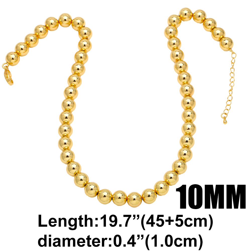 Vintage-stil Runden Kupfer 18 Karat Vergoldet Halskette In Masse display picture 9