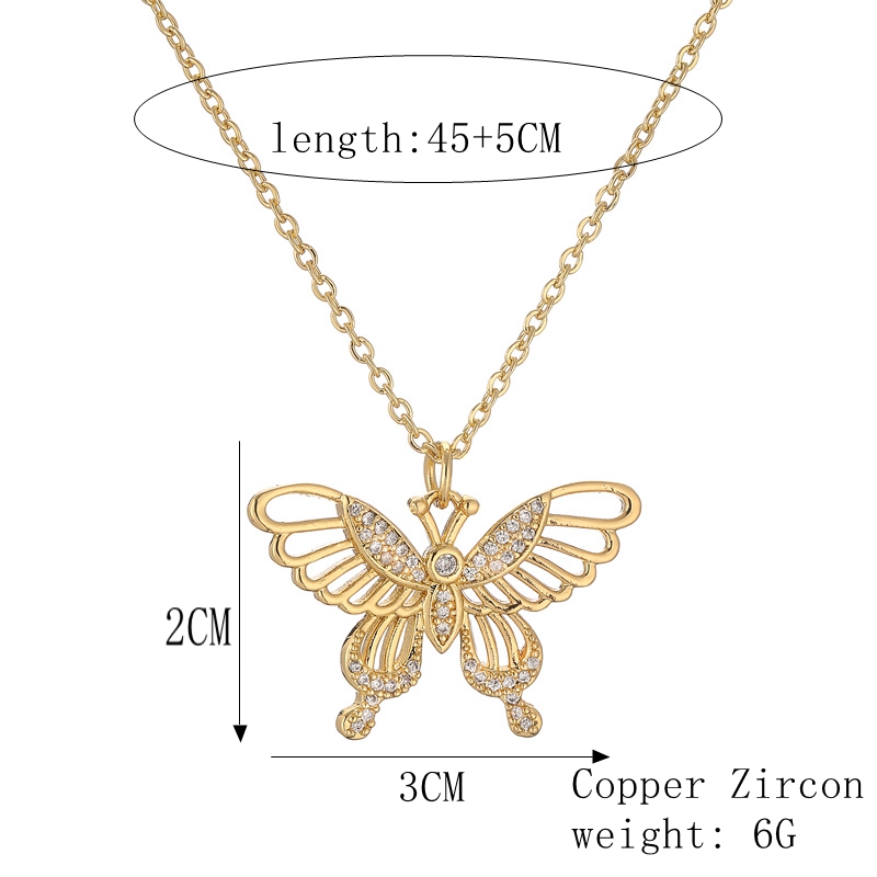 Style Simple Libellule Le Cuivre Placage Incruster Zircon Plaqué Or Pendentif display picture 1