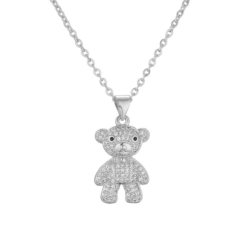 Style Ig Style Simple Ours Le Cuivre Placage Incruster Zircon Plaqué Or Pendentif display picture 22