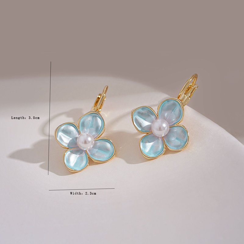 1 Pair Elegant Lady Flower Alloy Drop Earrings display picture 5