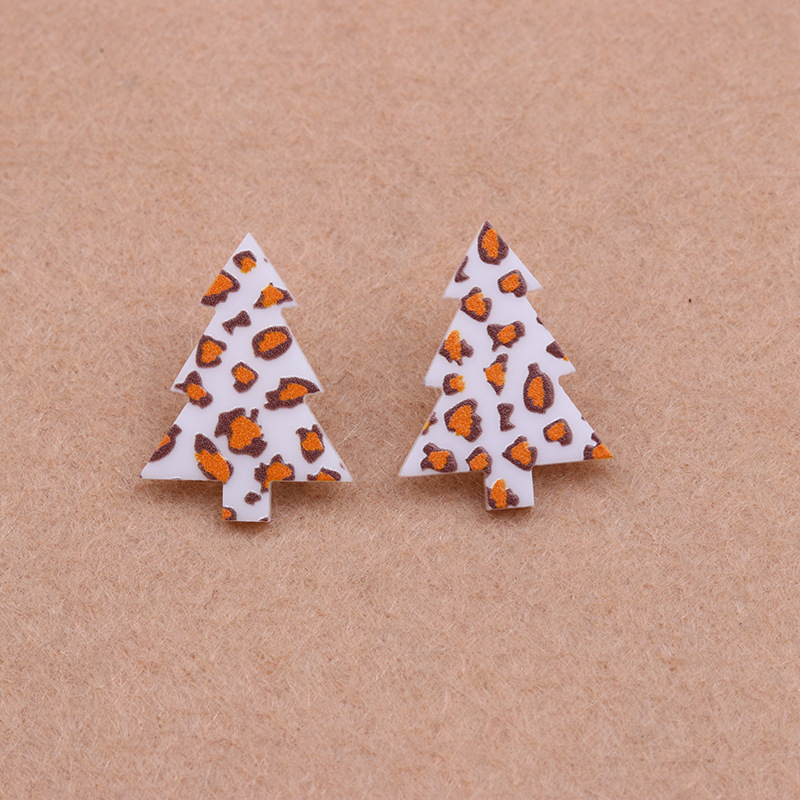 1 Pair Sweet Simple Style Christmas Tree Arylic Wood Ear Studs display picture 7