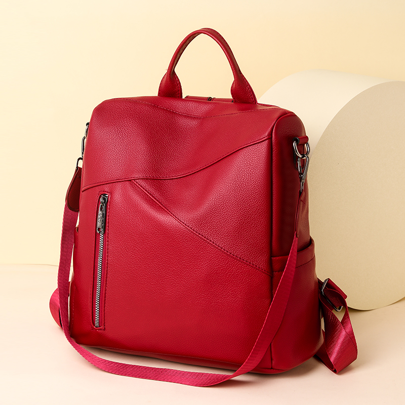 Solid Color Holiday Travel Women's Backpack display picture 9