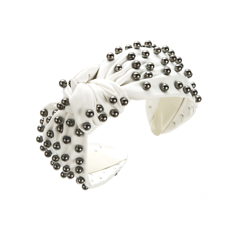 Elegant Luxurious Irregular Cloth Inlay Artificial Pearls Hair Band display picture 11