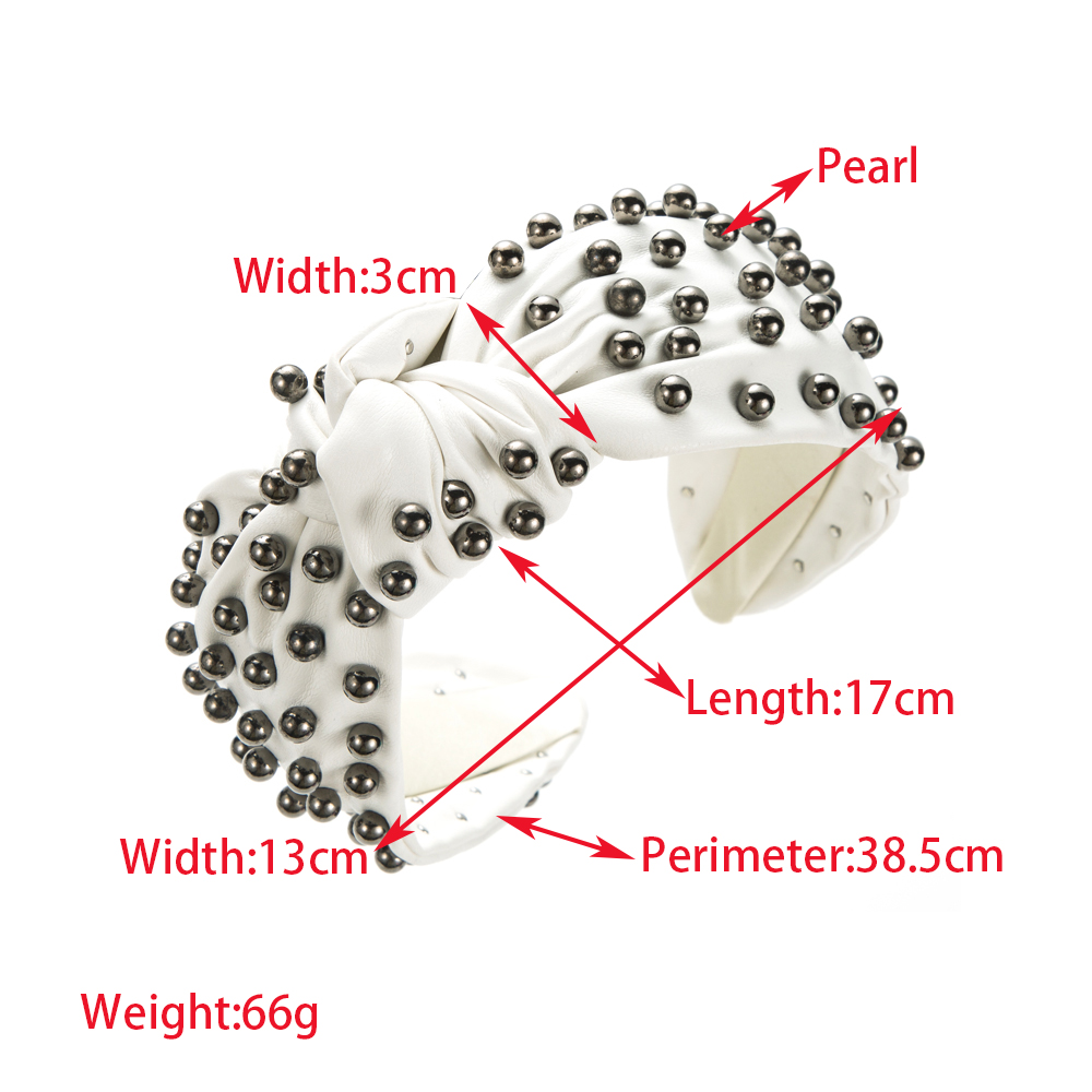 Elegant Luxurious Irregular Cloth Inlay Artificial Pearls Hair Band display picture 1