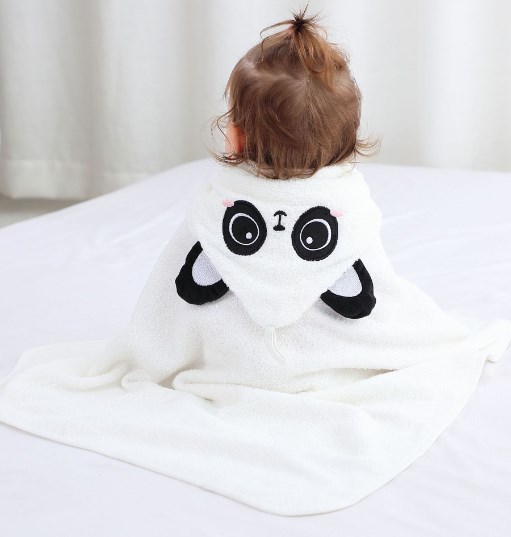 Cute Animal Solid Color Bamboo Fibre Spring Receiving Blanket Baby Accessories display picture 1
