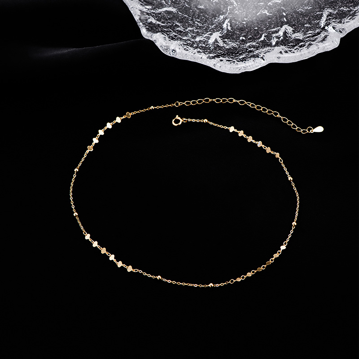 Lässig Elegant Süss Runden Sterling Silber Überzug Vergoldet Versilbert Halskette display picture 2