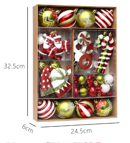 Christmas Cute Santa Claus Ball Snowflake Plastic Party Hanging Ornaments display picture 1