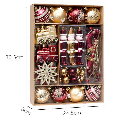 Christmas Cute Santa Claus Ball Snowflake Plastic Party Hanging Ornaments display picture 4