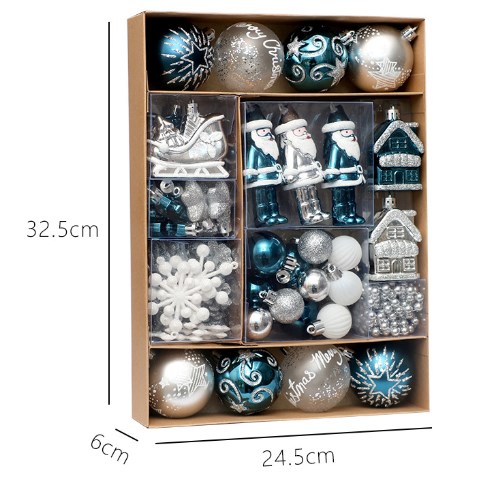 Christmas Cute Santa Claus Ball Snowflake Plastic Party Hanging Ornaments display picture 3