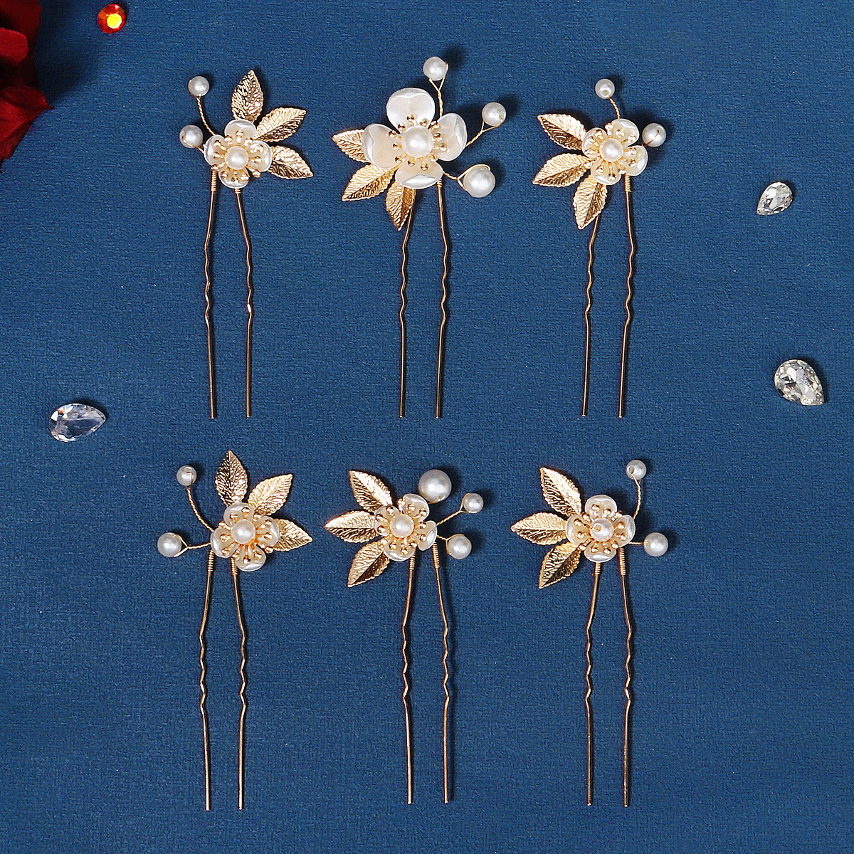 Retro Flower Alloy Hairpin display picture 3