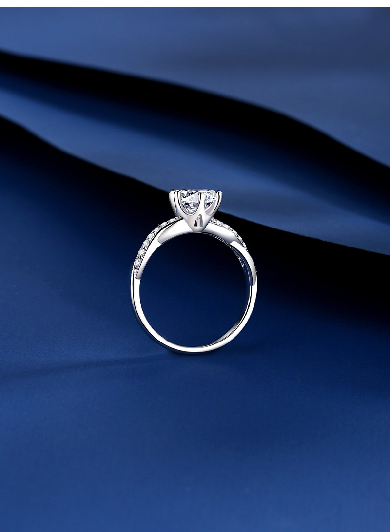 Elegant Dame Geometrisch Sterling Silber Ringe display picture 3