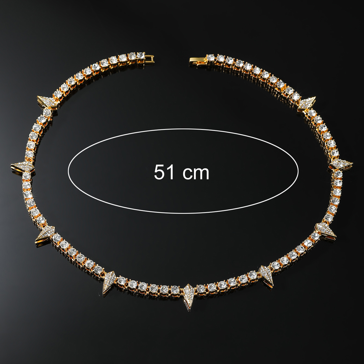 Classic Style Geometric Alloy Inlay Rhinestones Men's Bracelets Necklace display picture 4