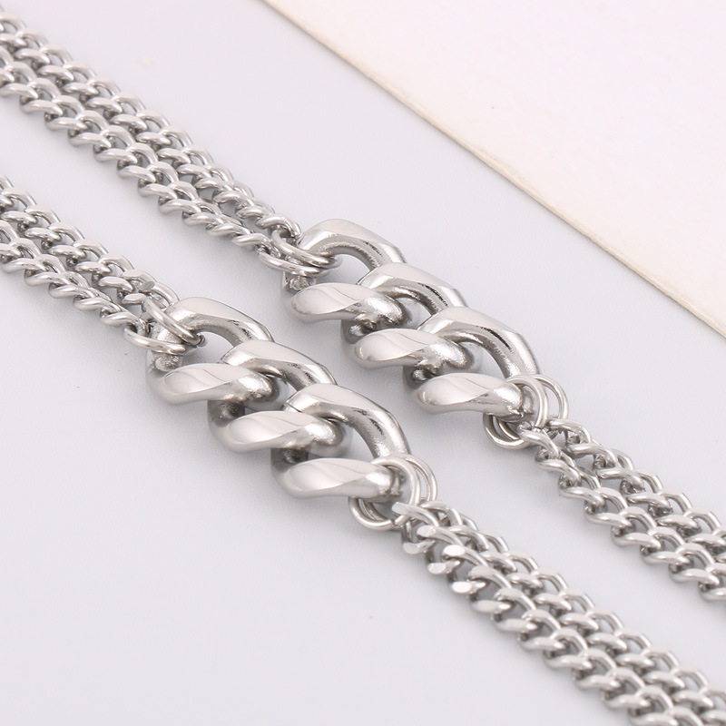 Basic Geometric Titanium Steel Men's Necklace display picture 2