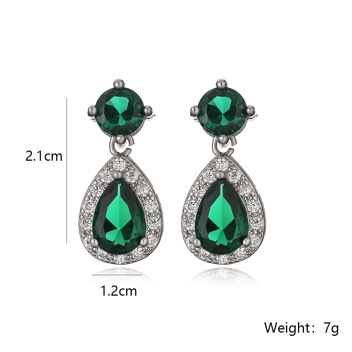 1 Pair Simple Style Commute Geometric Plating Inlay Copper Zircon 18k Gold Plated Drop Earrings display picture 1
