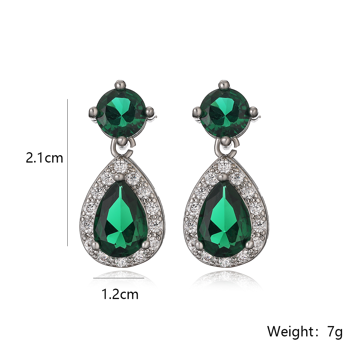 1 Paire Style Simple Commuer Géométrique Placage Incruster Le Cuivre Zircon Plaqué Or 18k Boucles D'oreilles display picture 1