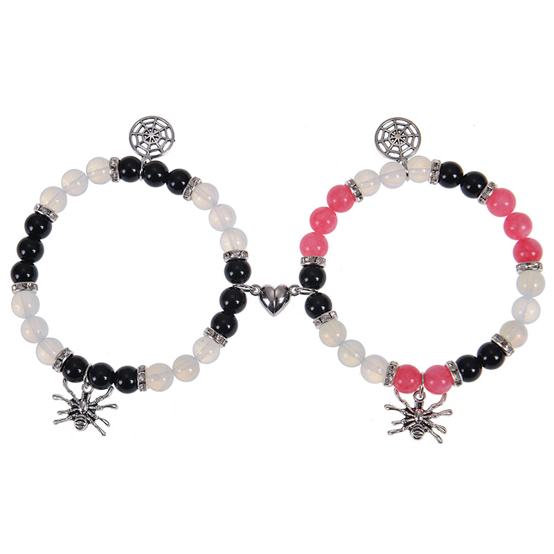 Classic Style Spider Artificial Crystal Agate Metal Beaded Women's Bracelets display picture 1
