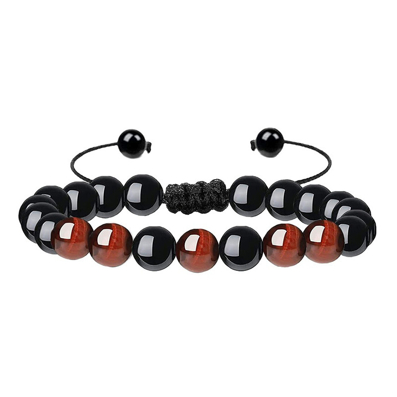 Classic Style Round Natural Stone Beaded Bracelets display picture 5