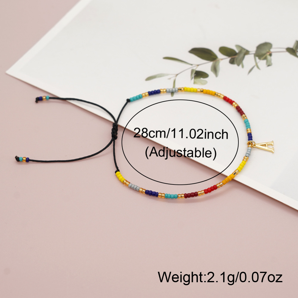 Style Simple Lettre Verre Corde Coupler Bracelets display picture 9