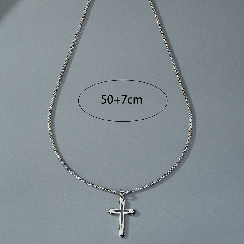 Simple Style Commute Cross Alloy Plating 14k Gold Plated Unisex Pendant Necklace display picture 7