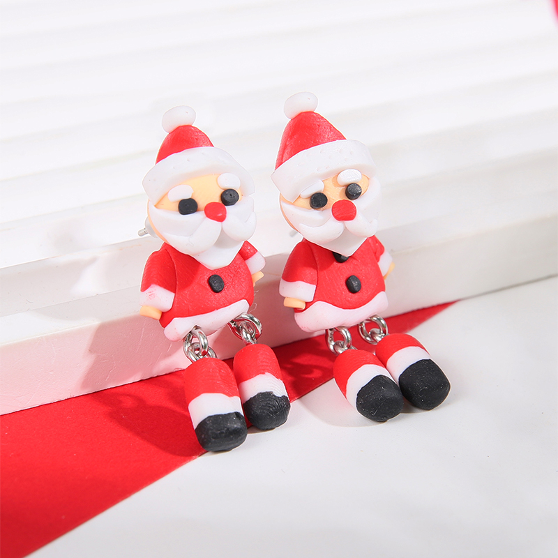 1 Pair Christmas Streetwear Santa Claus Snowflake Elk Arylic Wood Drop Earrings Earrings Ear Studs display picture 14