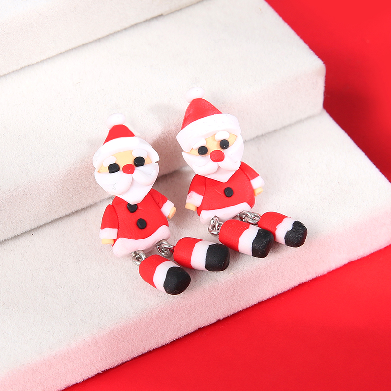 1 Pair Christmas Streetwear Santa Claus Snowflake Elk Arylic Wood Drop Earrings Earrings Ear Studs display picture 17