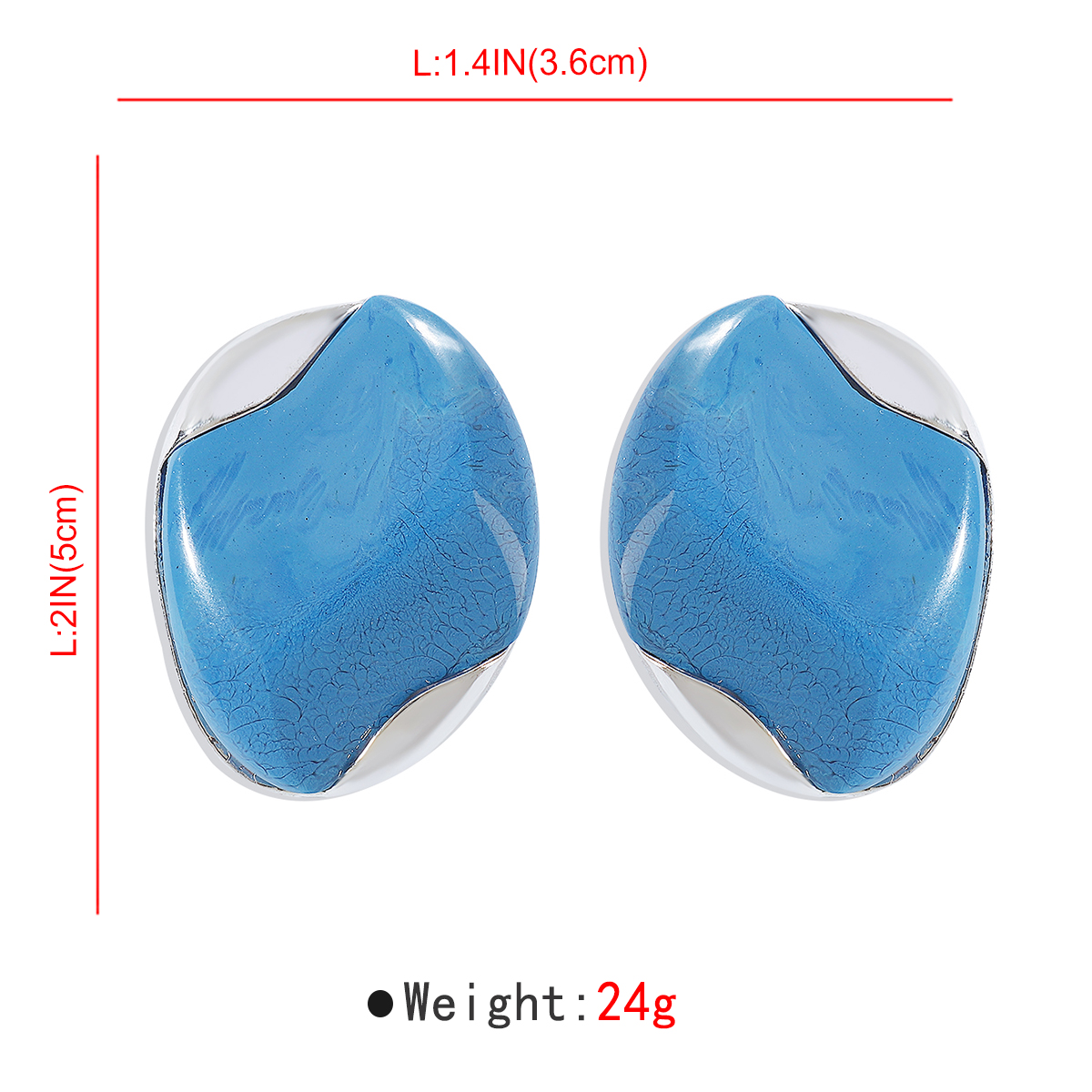 Wholesale Jewelry Modern Style Sweet Simple Style Geometric Alloy Resin Ear Studs display picture 3