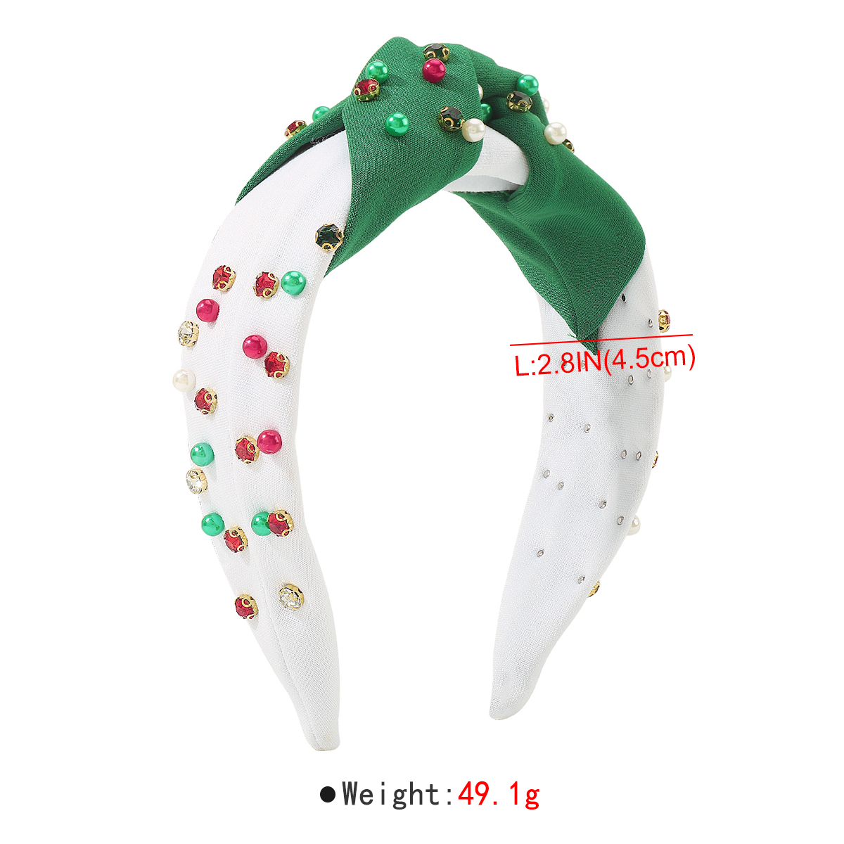 Modern Style Simple Style Classic Style Geometric Imitation Pearl Cloth Rhinestone Hair Band display picture 6