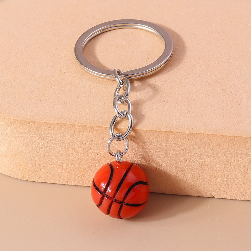 Modern Style Basketball Football Zinc Alloy Bag Pendant Keychain display picture 6