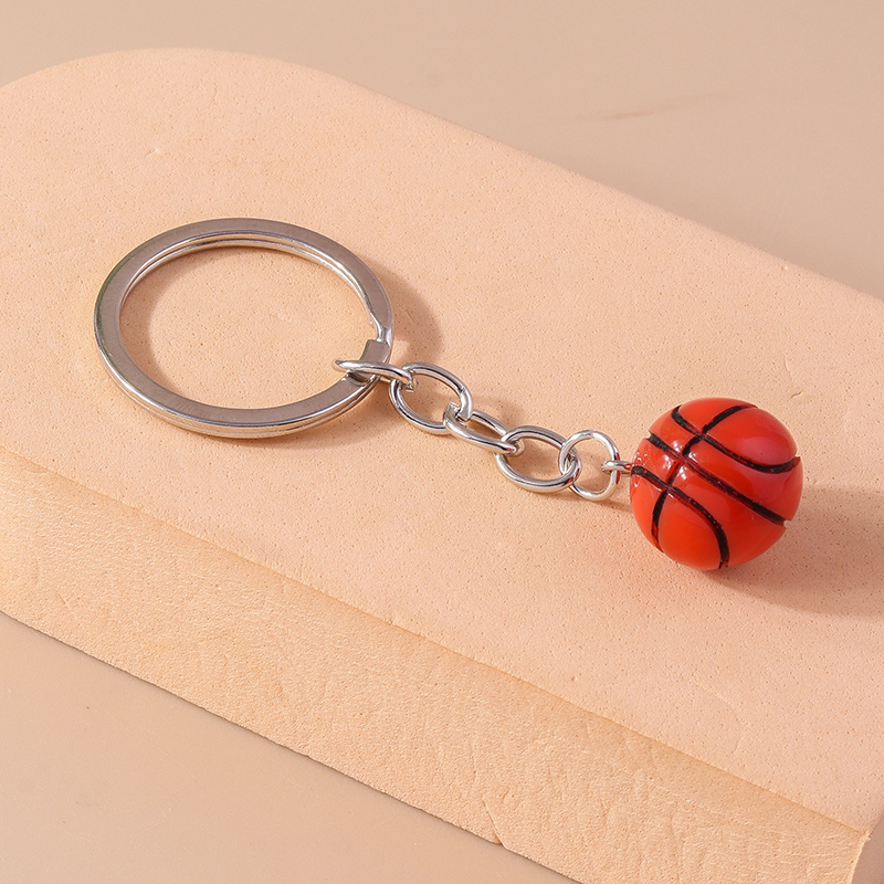 Modern Style Basketball Football Zinc Alloy Bag Pendant Keychain display picture 2