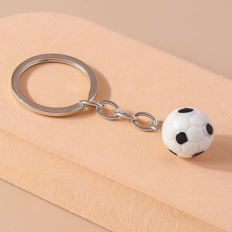 Modern Style Basketball Football Zinc Alloy Bag Pendant Keychain display picture 1