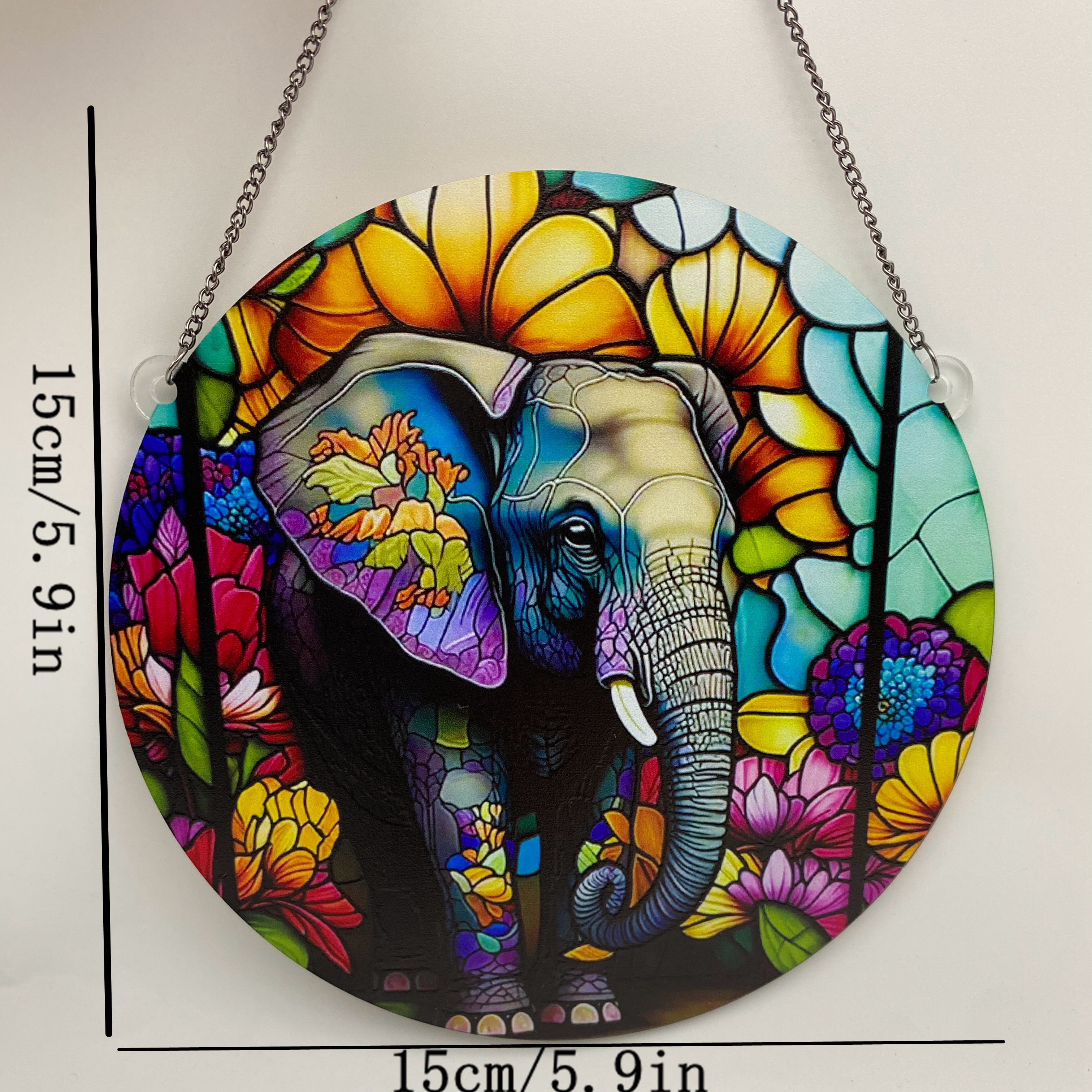 Modern Style Flower Elephant Arylic Pendant Artificial Decorations display picture 4