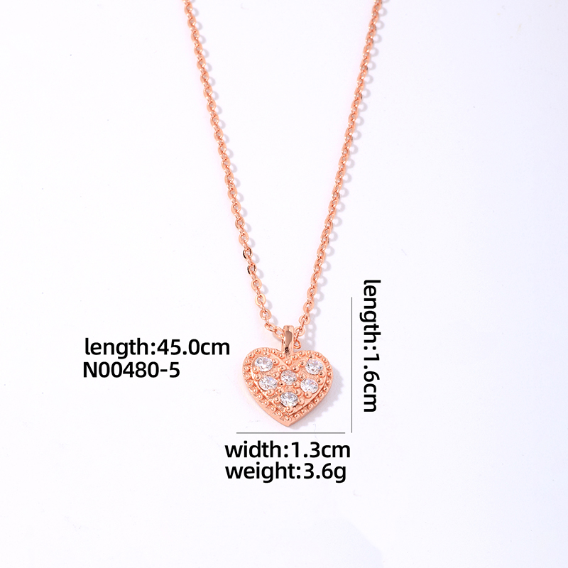 Wholesale IG Style Original Design Classic Style Heart Shape Smiley Face Bow Knot Copper Plating Inlay K Gold Plated Rhodium Plated Zircon Pendant Necklace display picture 3
