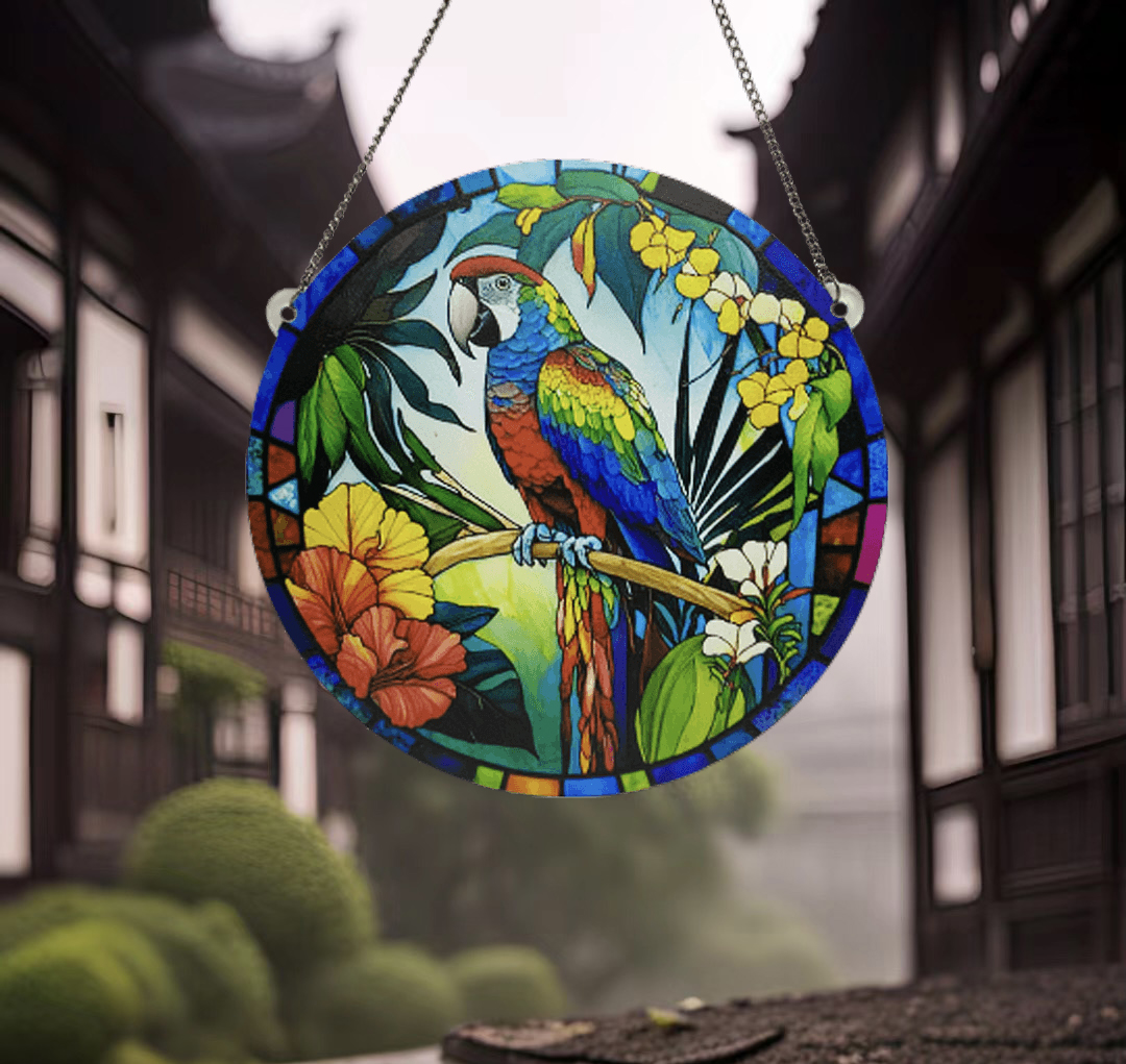 Modern Style Flower Parrot Arylic Pendant Artificial Decorations display picture 3