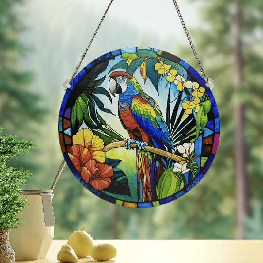 Modern Style Flower Parrot Arylic Pendant Artificial Decorations display picture 1
