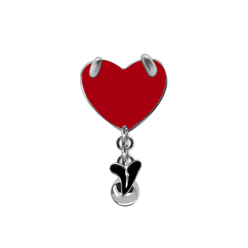 Hip-hop Rock Punk Heart Shape Wings Bat Stainless Steel Alloy Copper Plating Chain Inlay Rhinestones Zircon White Gold Plated Gold Plated Belly Ring display picture 1
