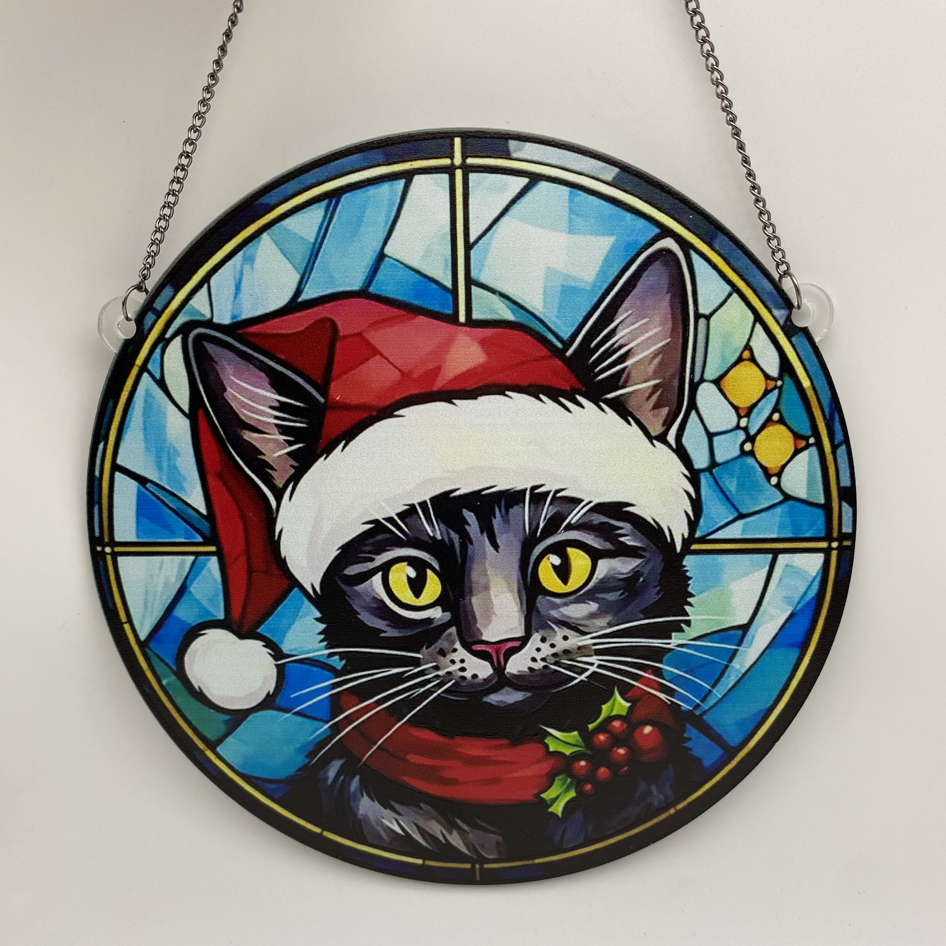 Weihnachten Cartoon-stil Süß Weihnachtsmütze Katze Aryl Innen Draussen Festival Hängende Ornamente Dekorative Requisiten display picture 4