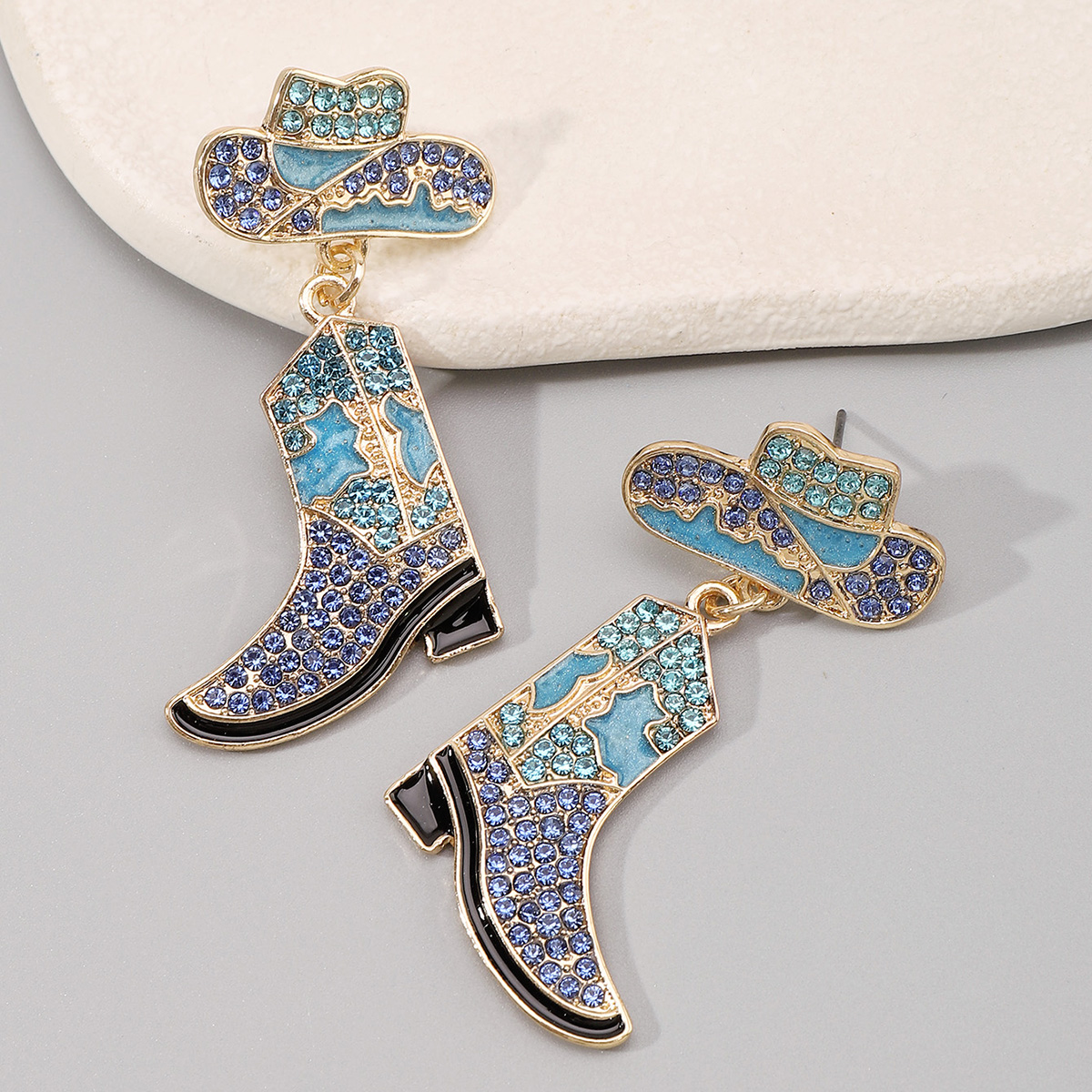 1 Pair Cowboy Style Modern Style Shoe Alloy Drop Earrings display picture 6