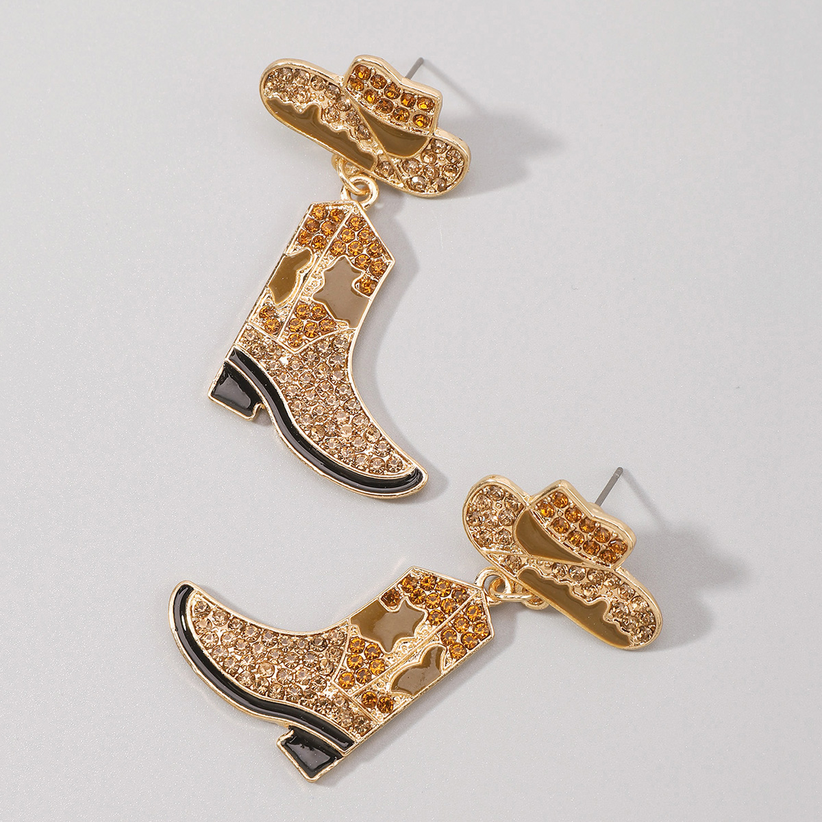 1 Pair Cowboy Style Modern Style Shoe Alloy Drop Earrings display picture 3