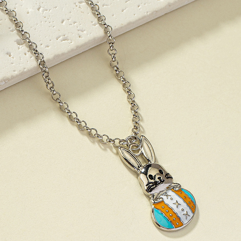 Cartoon Style Cute Retro Rabbit Stainless Steel Plating 14k Gold Plated Pendant Necklace display picture 1