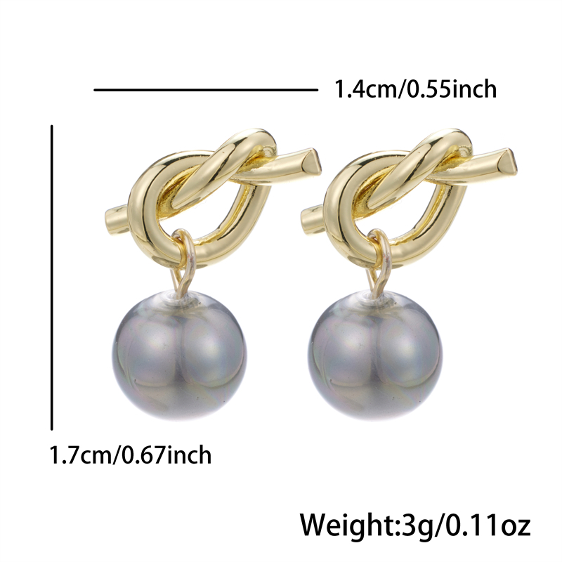 1 Pair Casual Baroque Style Classic Style Irregular Inlay Stainless Steel Artificial Pearls 18k Gold Plated Drop Earrings display picture 1