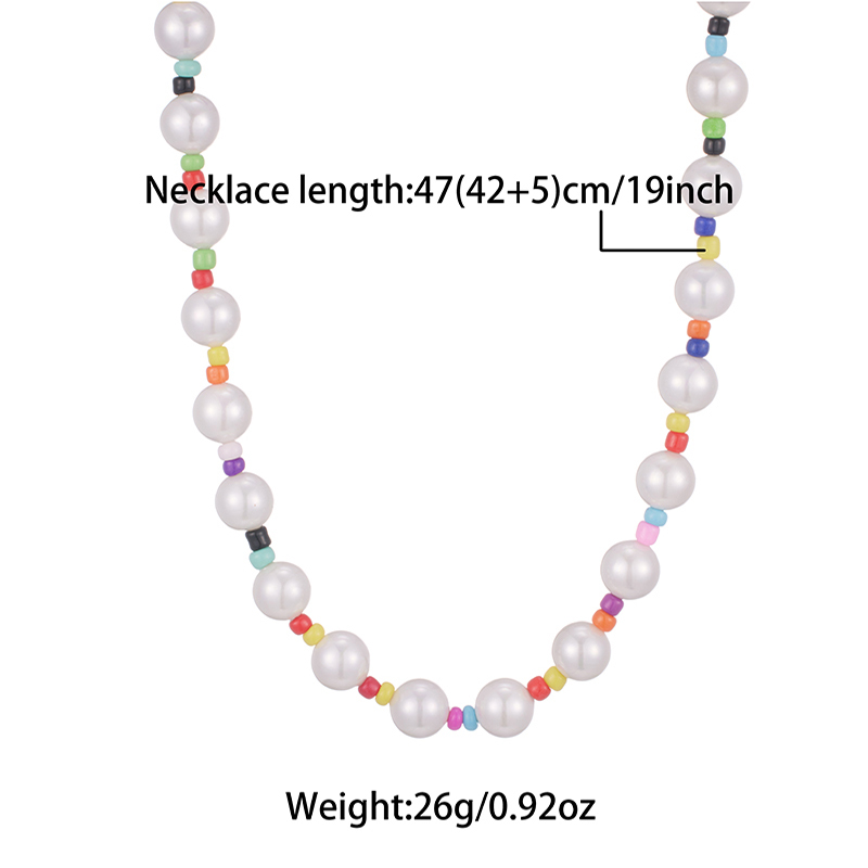 Vintage Style Simple Style Round Colorful Stainless Steel Freshwater Pearl 18k Gold Plated Necklace In Bulk display picture 1