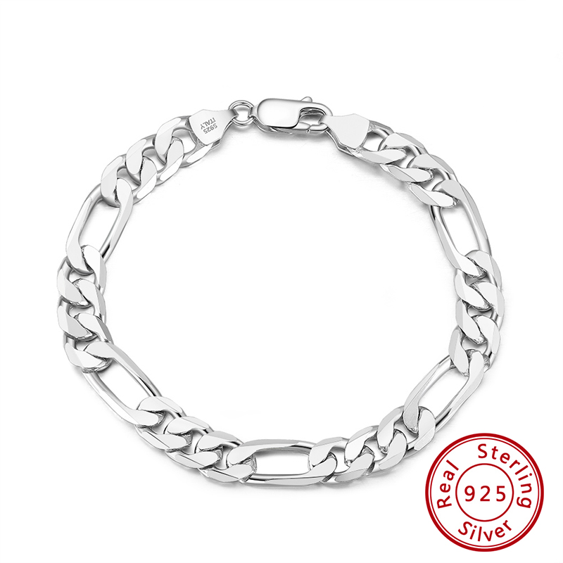 Simple Style Solid Color Sterling Silver Polishing Plating Chain Chain White Gold Plated Rhodium Plated Silver Plated Bracelets display picture 5