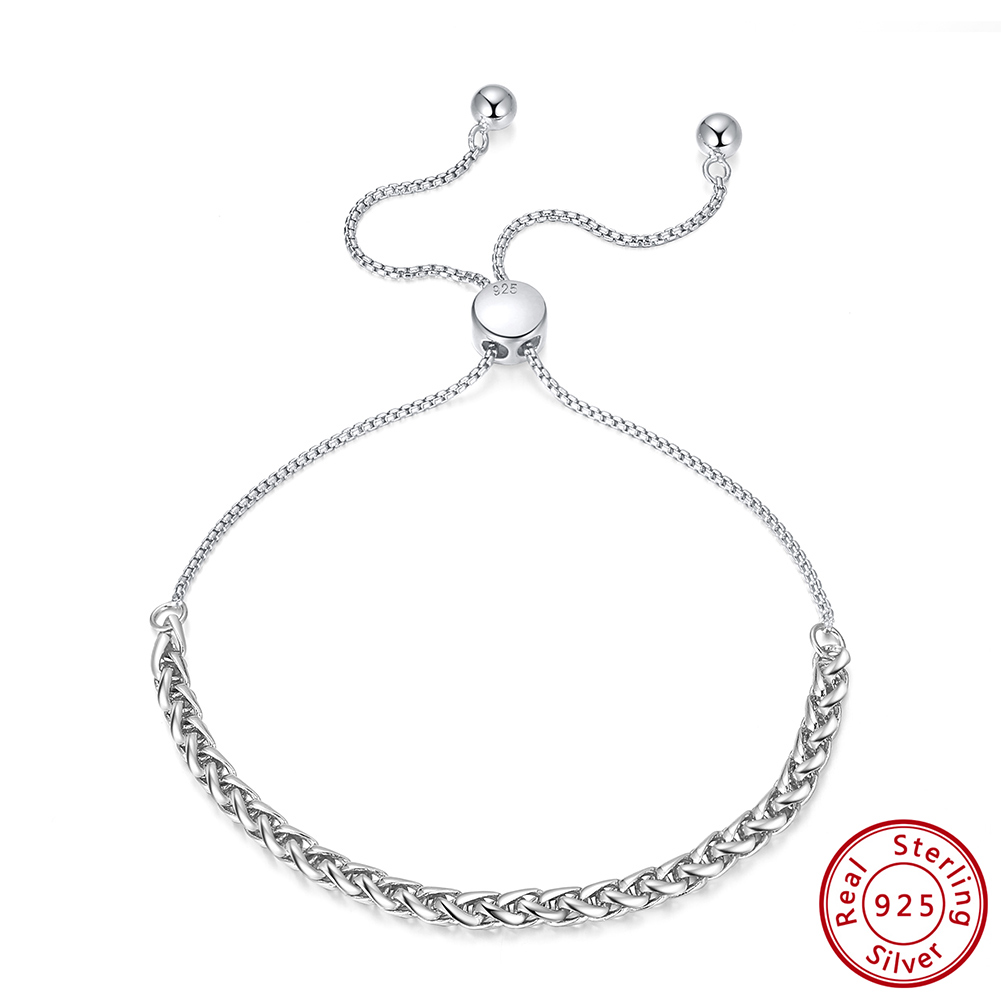 Simple Style Stripe Sterling Silver Polishing Plating Chain Chain 14k Gold Plated White Gold Plated Silver Plated Bracelets display picture 6