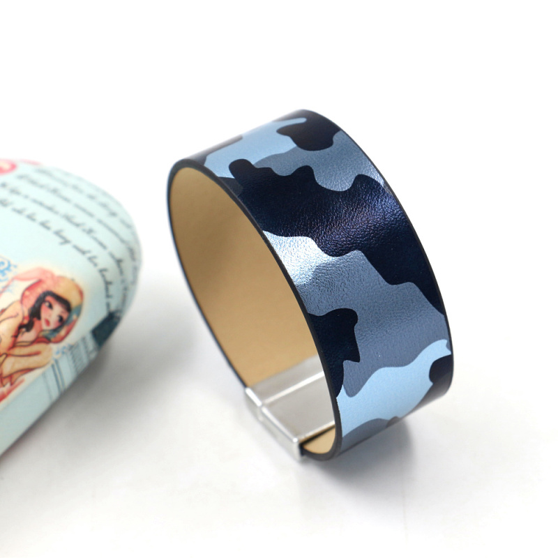 Ig Style Camouflage Pu Leather Unisex Bangle display picture 6