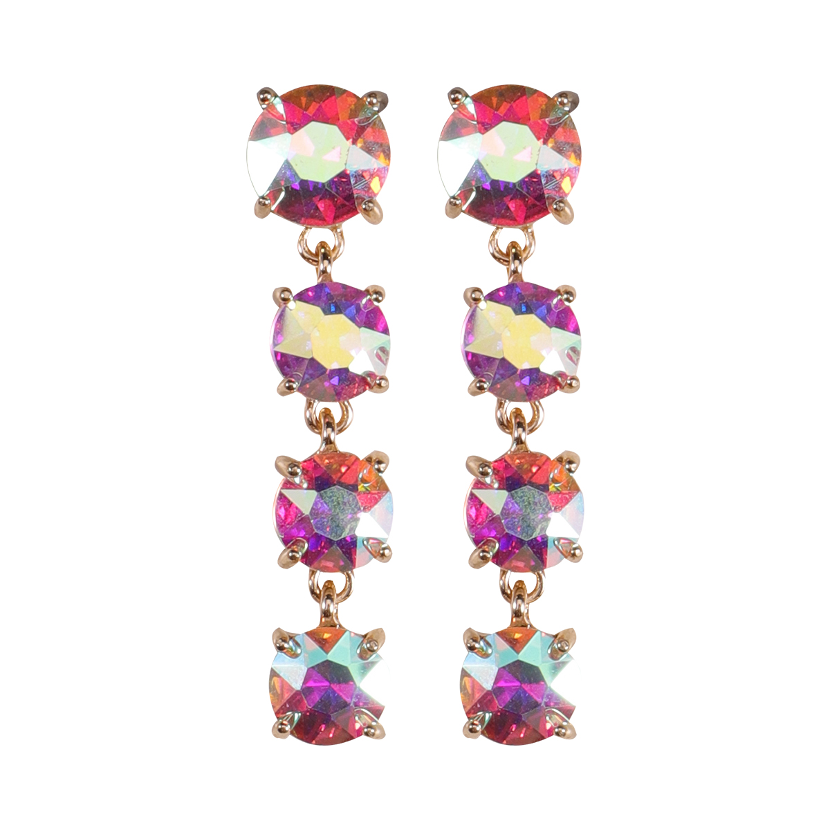 1 Pair Elegant Classical Shiny Irregular Plating Inlay Alloy Gem Gold Plated Drop Earrings display picture 14