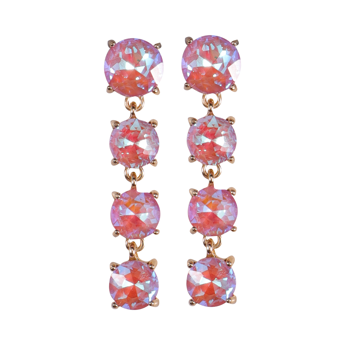 1 Pair Elegant Classical Shiny Irregular Plating Inlay Alloy Gem Gold Plated Drop Earrings display picture 15