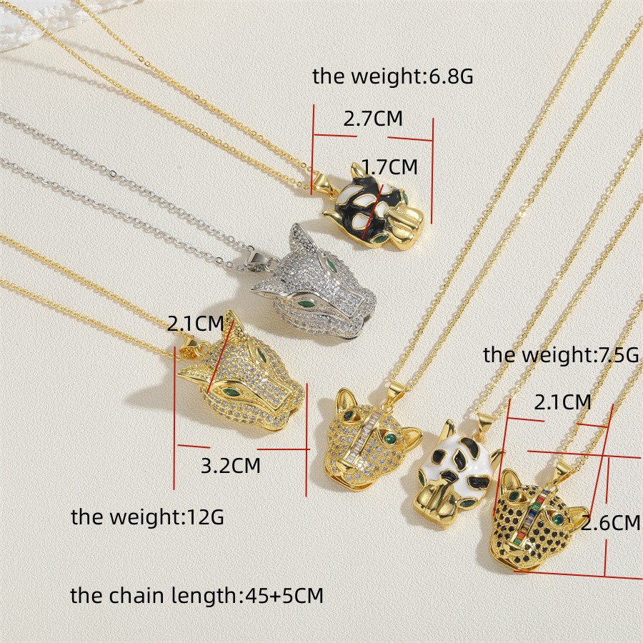 Cute Simple Style Commute Animal Copper Plating Inlay Zircon 14k Gold Plated White Gold Plated Pendant Necklace display picture 9
