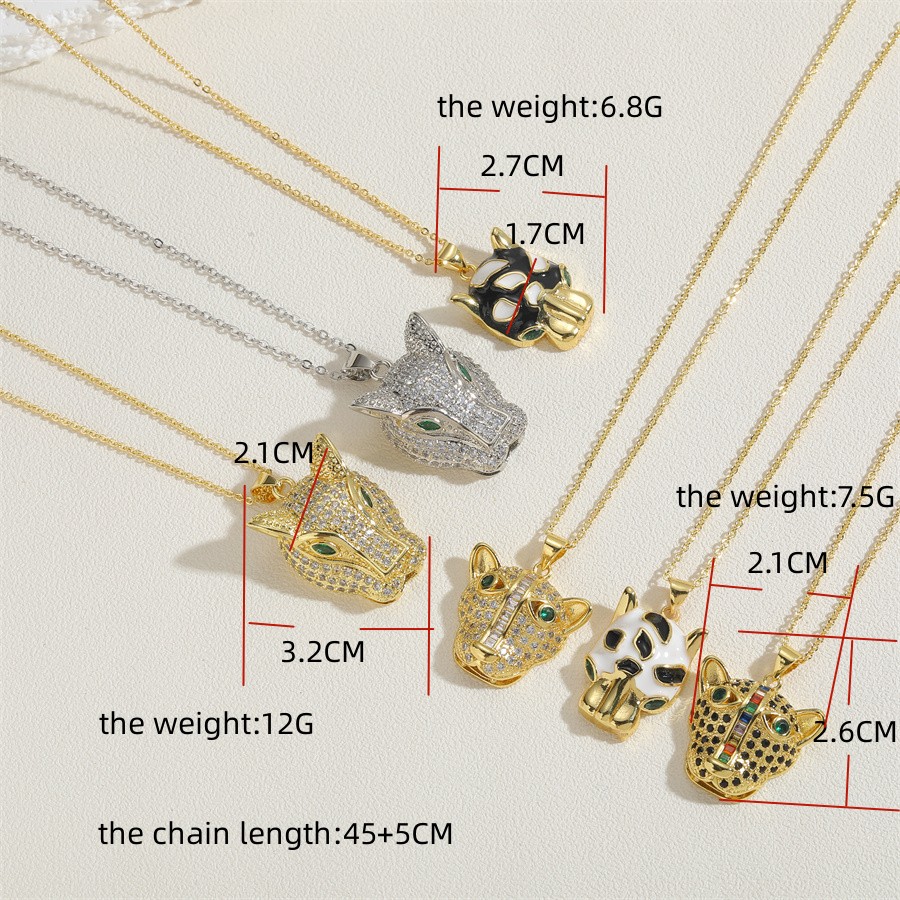 Mignon Style Simple Commuer Animal Le Cuivre Placage Incruster Zircon Plaqué Or 14k Or Blanc Plaqué Pendentif display picture 9