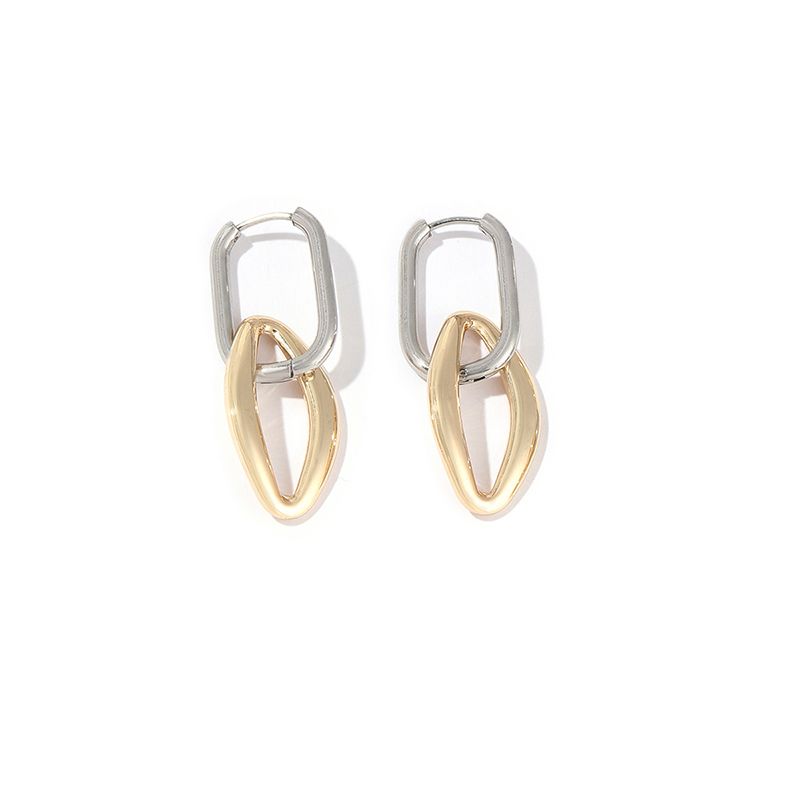 1 Pair Elegant Geometric Heart Shape Polishing Plating 304 Stainless Steel Copper Earrings display picture 9